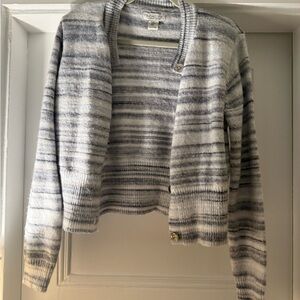Striped Gray Women's Sweater